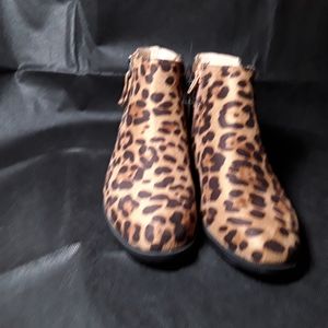 Cheetah print ankle boot